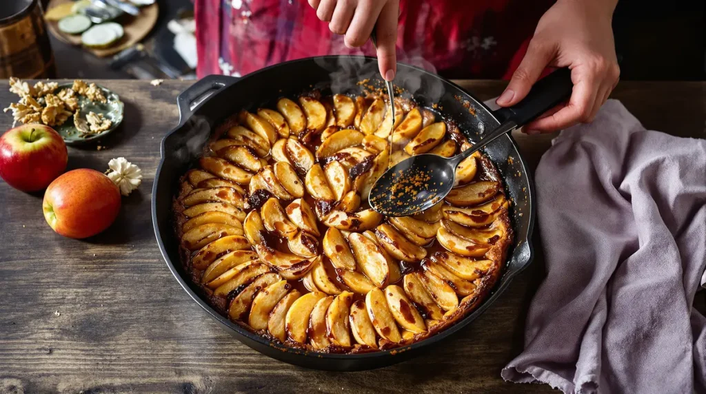 Ce gâteau aux pommes à la poêle deviendra rapidement votre dessert fétiche (facile et rapide)