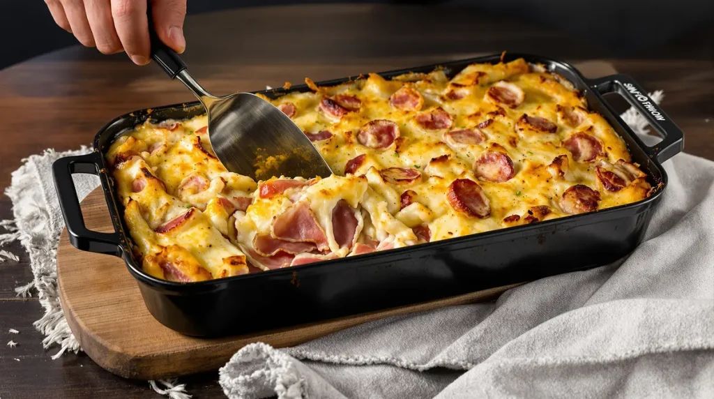 Gratin léger poireaux-jambon : prêt en 25 minutes, délicieux et peu calorique