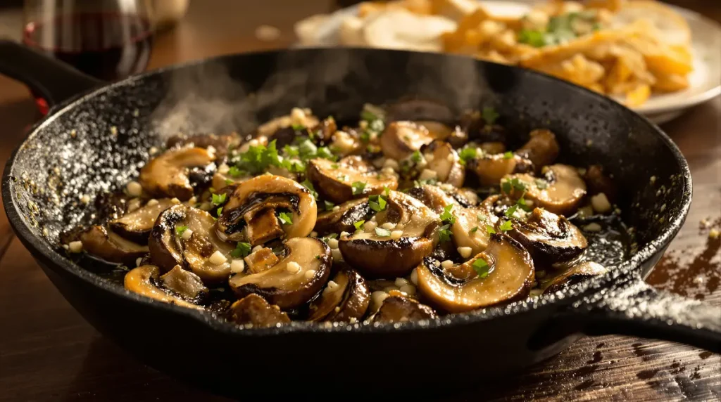 Le chef Etchebest nous dévoile sa méthode de cuisson des champignons qui fixe leur jus pour un effet caramélisé